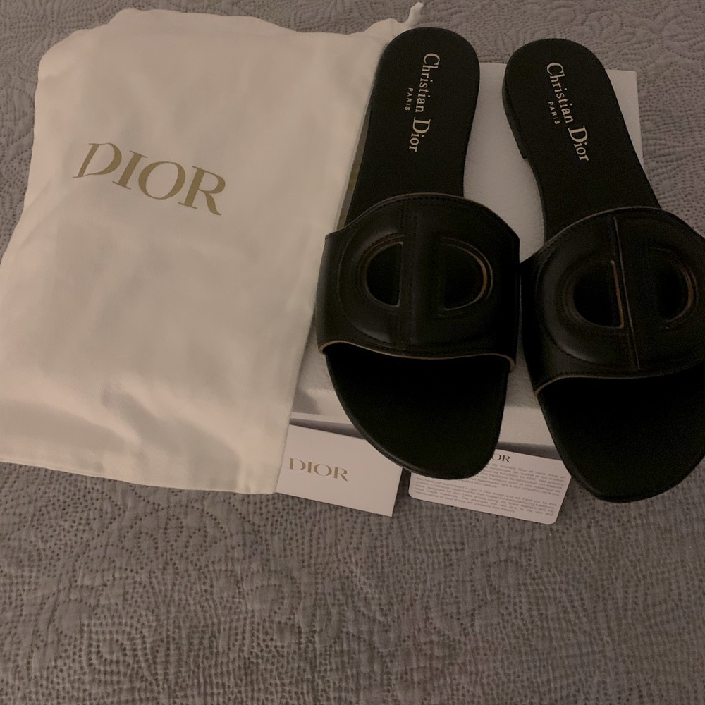 D-CLUB MULE, Black Calfskin
